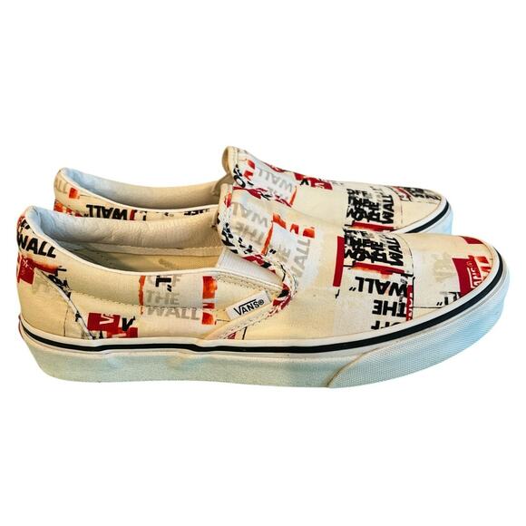 VANS Packing Tape Blanc De  Blanc in Red Black Women's Size 8.5 Men's Size 7 - Picture 4 of 6